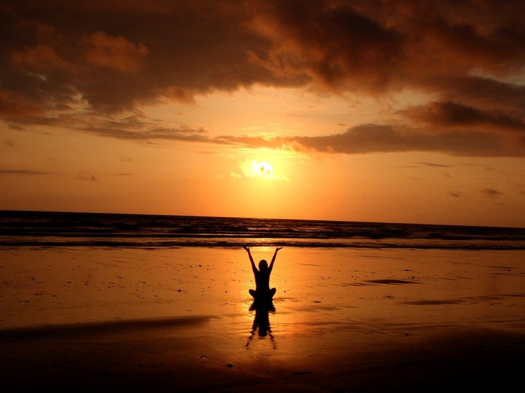 beach, yoga, meditation