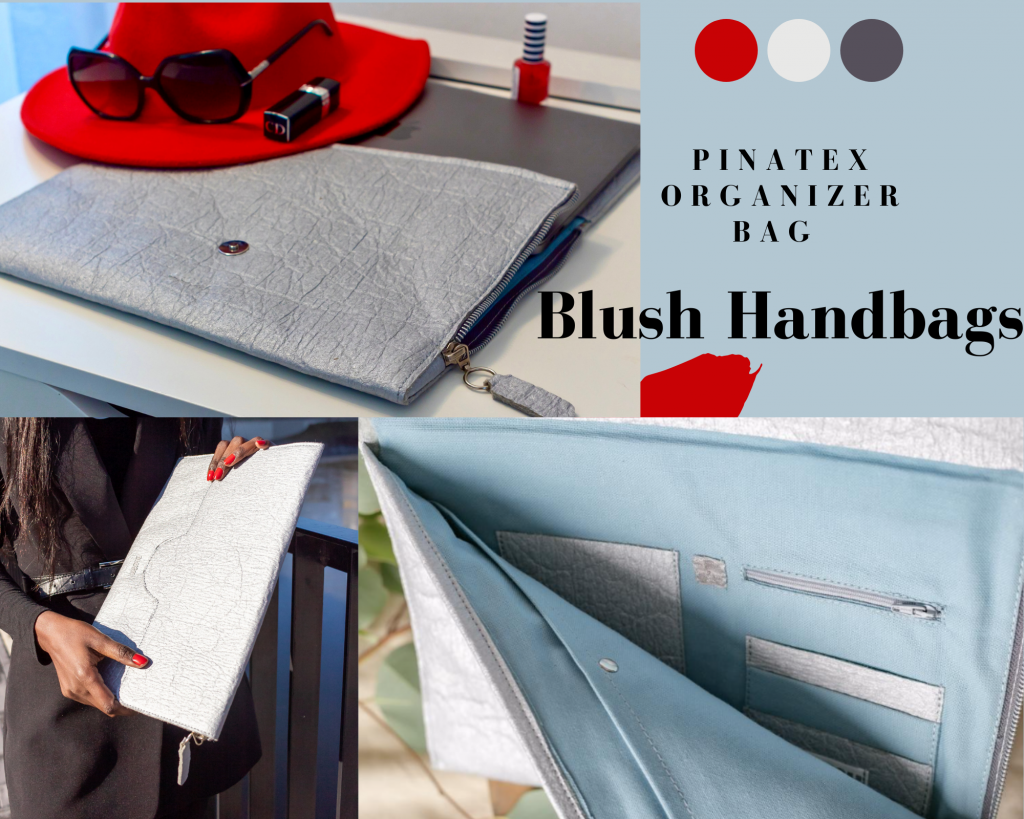 Pinatex organizer bag from Blush Handbags