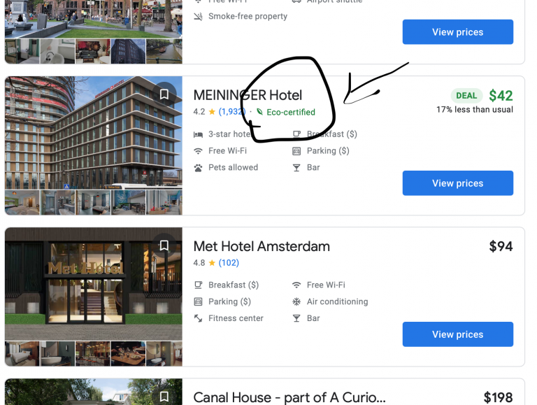 GOOGLE LAUNCHES SUSTAINABLE HOTEL OPTION FOR CONSCIOUS TRAVEL LOVERS